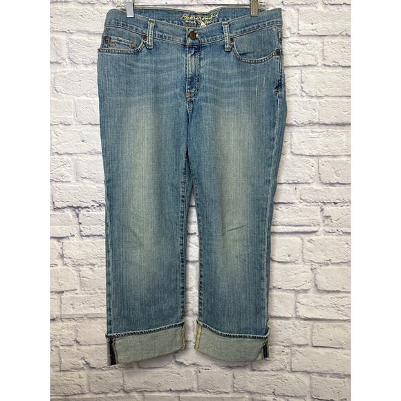 Abercrombie & Fitch Denim - Abercrombie & Fitch Stretch Cropped & Cuffed Women's Jeans Sz 10, 22" Inseam